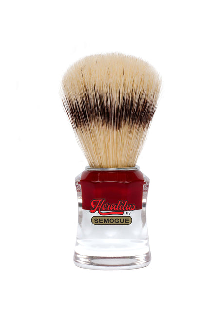 Semogue - 830 Premium Boar Shaving Brush - Red and Clear Acrylic Handle