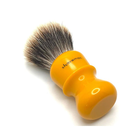 Shavemac - 24mm Silvertip 2 Band Badger Shaving Brush - Butterscotch Handle