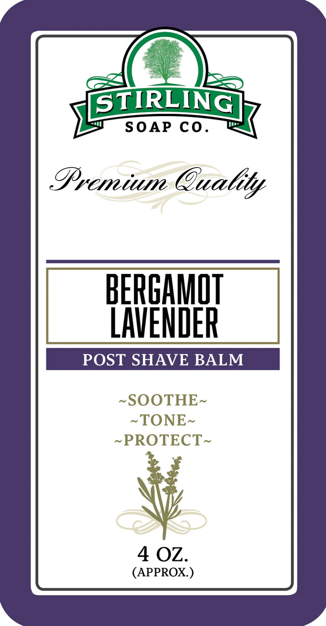 Stirling Soap Company - Bergamot Lavender - Post-Shave Balm - 4oz