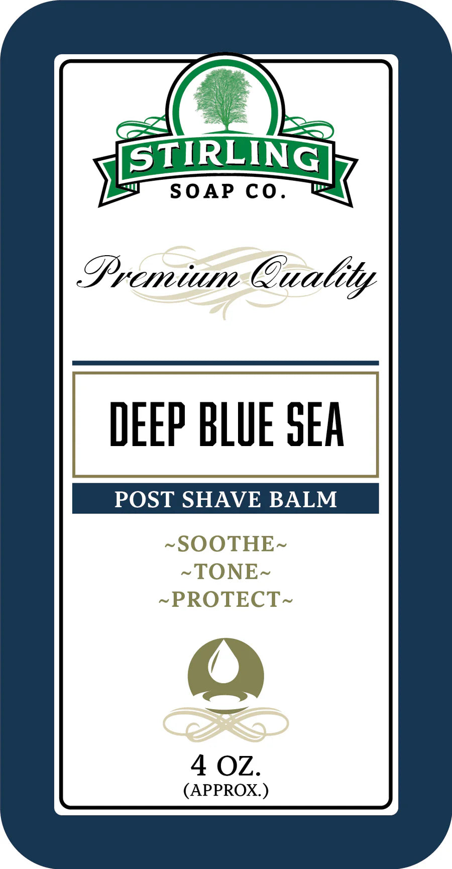 Stirling Soap Company - Deep Blue Sea - Post-Shave Balm - 4oz