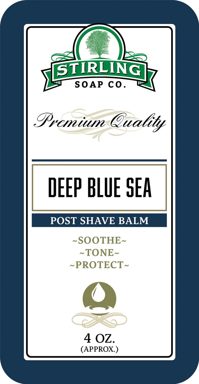 Stirling Soap Company - Deep Blue Sea - Post-Shave Balm - 4oz