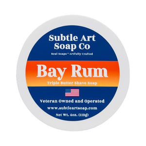 Subtle Art Soap Co. - Bay Rum - Triple Butter Shave Soap - 4oz