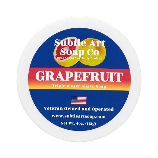 Subtle Art Soap Co. - Grapefruit - Triple Butter Shave Soap - 4oz