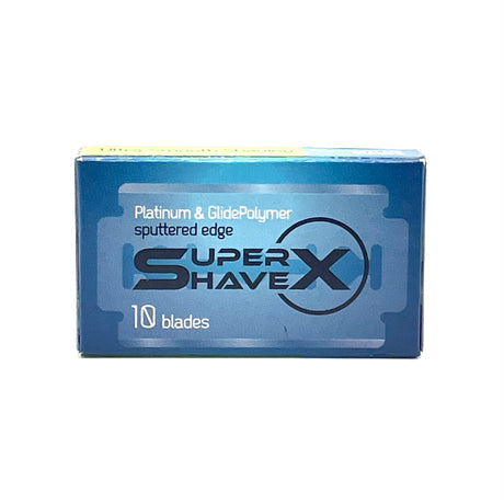 Super Shave X - Platinum Coated Double Edge Razor Blades - Pack of 10 Blades