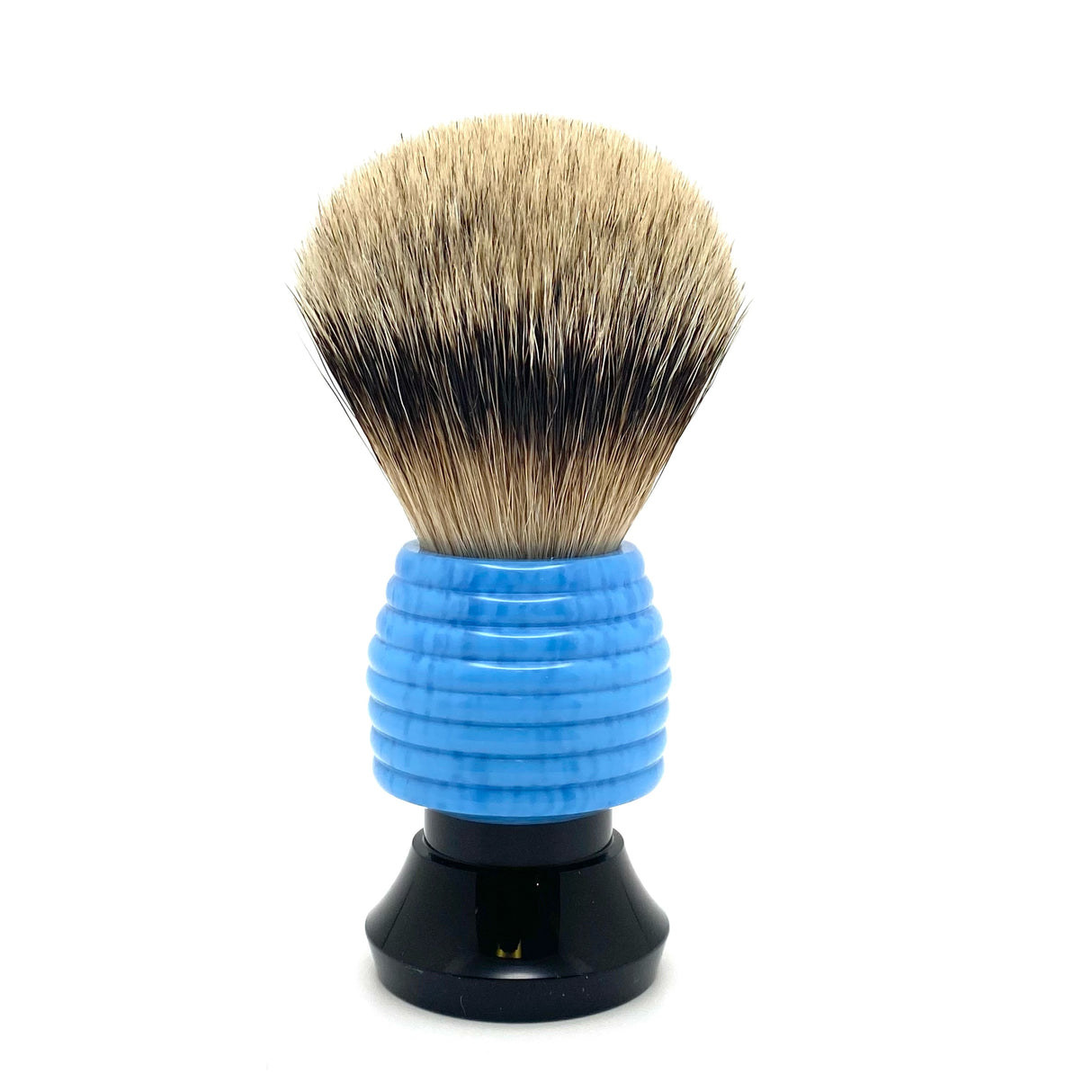 TRC - Manchurian Silvertip Badger Shaving Brush - Cerulean Reverse Beehive - 26mm