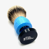 TRC - Manchurian Silvertip Badger Shaving Brush - Cerulean Reverse Beehive - 26mm