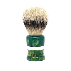 TRC - Manchurian Silvertip Badger Shaving Brush - Faux Jade Handle - 24mm