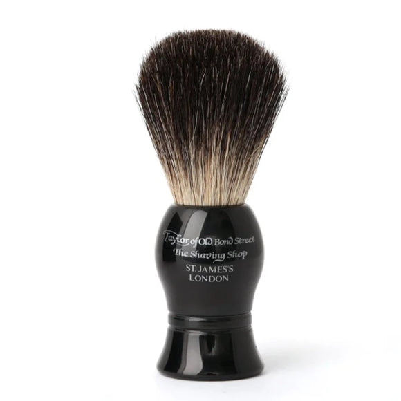 Taylor of Old Bond Street - Pure Badger Shaving Brush - Black Handle