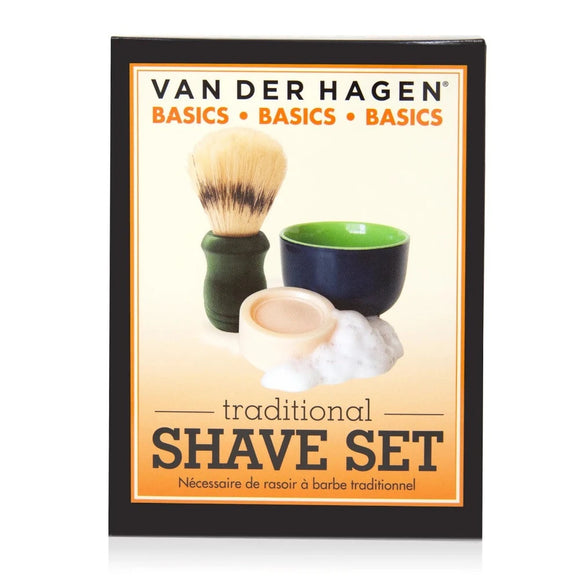 Van Der Hagen - Basics 3 Piece Shave Set (2.5 oz. Soap, Bowl, Brush)