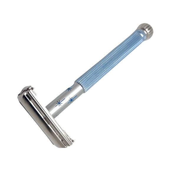 Vintage Lady Gillette Blue Star Double Edge Safety Razor Date