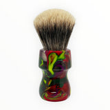 AKA Brushworx Neon Cavern 26mm Dough Knot Fan Badger Shaving Brush