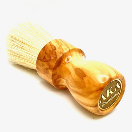 AKA Brushworx - Olive Wood - 26 mm Boar Knot - Resin Handle Shaving Brush