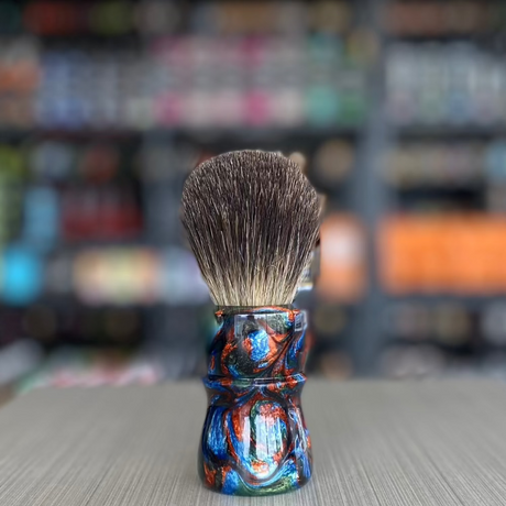 AKA Brushworx Rasbora Chocolate Doughknot Bulb Knot Resin Handle Shaving Brush