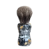 AKA Brushworx - Raw Doughman Bulb Knot - 26mm - Black & White Envy Resin Handle