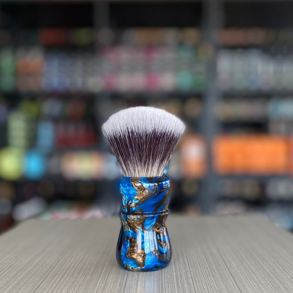 AKA Brushworx Troubled Water 26mm AK7 Fan Knot Shaving Brush