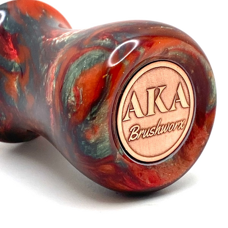 AKA Brushworx Verdigris 26mm Resin Shaving Brush Handle