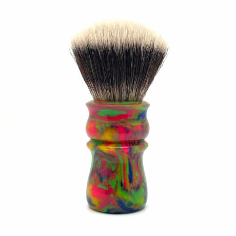 aka brushworx 28mm ak7 fan knot shaving brush - neon colors
