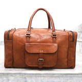 Billion Brothers Genuine Leather Duffle Bag Weekender Overnight Gym Bag