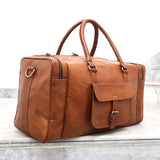 Billion Brothers Genuine Leather Duffle Bag Weekender Overnight Gym Bag