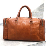 Billion Brothers Genuine Leather Duffle Bag Weekender Overnight Gym Bag