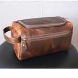 Billion Brothers Leather Toiletry Bag Dopp Kit