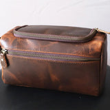 Billion Brothers Leather Toiletry Bag Dopp Kit