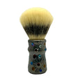 Boti Premium Handcrafted Titanium Handle, Starburst Enamel & Hammered Texture Shaving Brush