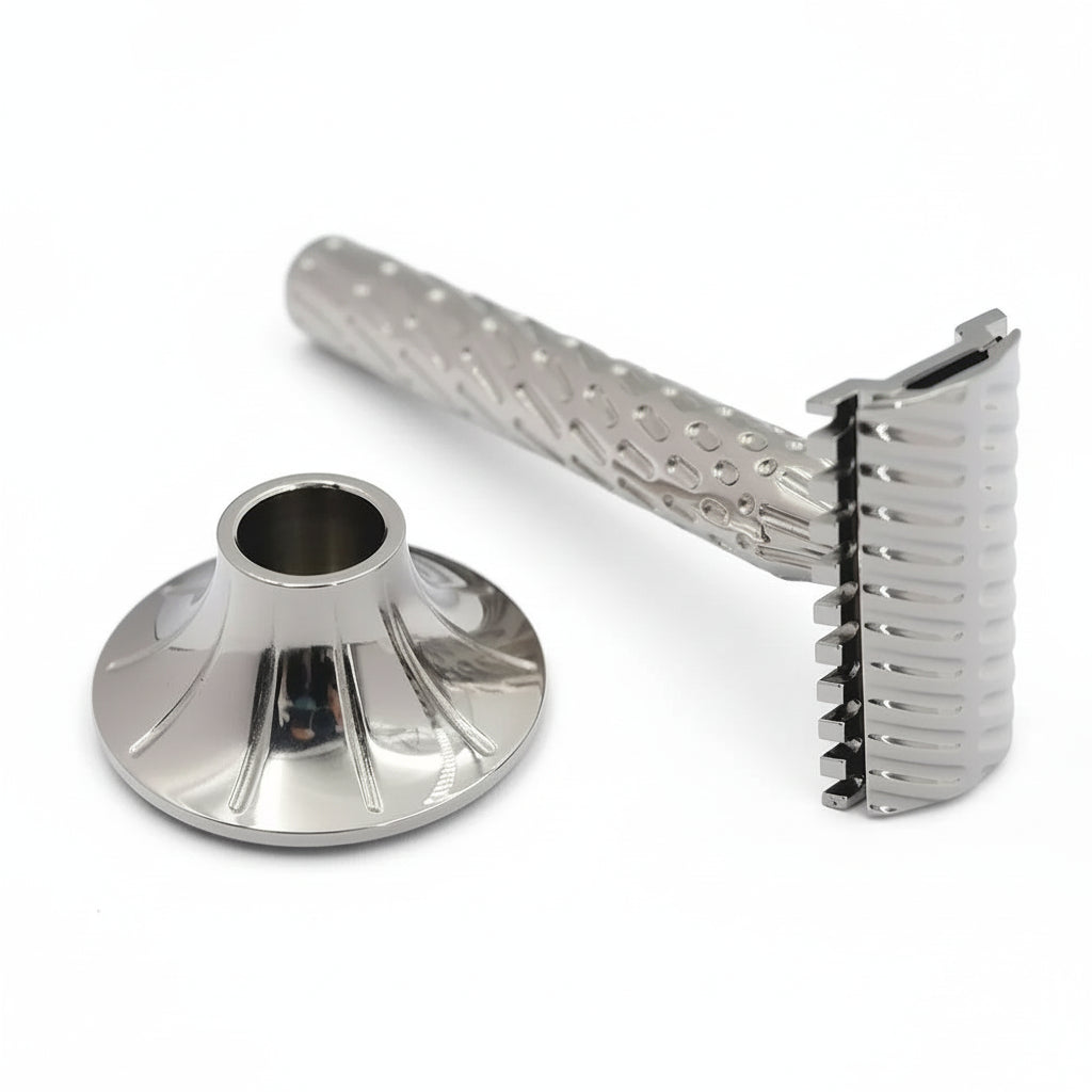 Boti Vortex Titanium Double  Double Edge Safety Razor Polished