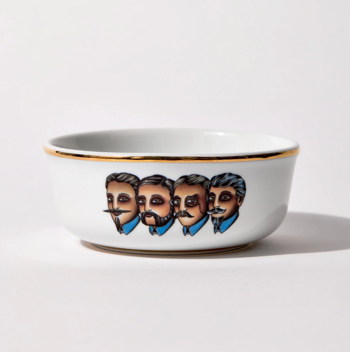 Brousseau and Dov Four Gents Premium Porcelain Shaving Bowl