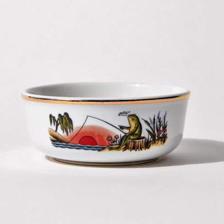 Brousseau and Dov Gone Fishing Premium Porcelain Shaving Bowl