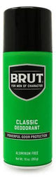 Brut Classic Aluminum-Free Deodorant Spray 24 HR Odor Protection 10oz