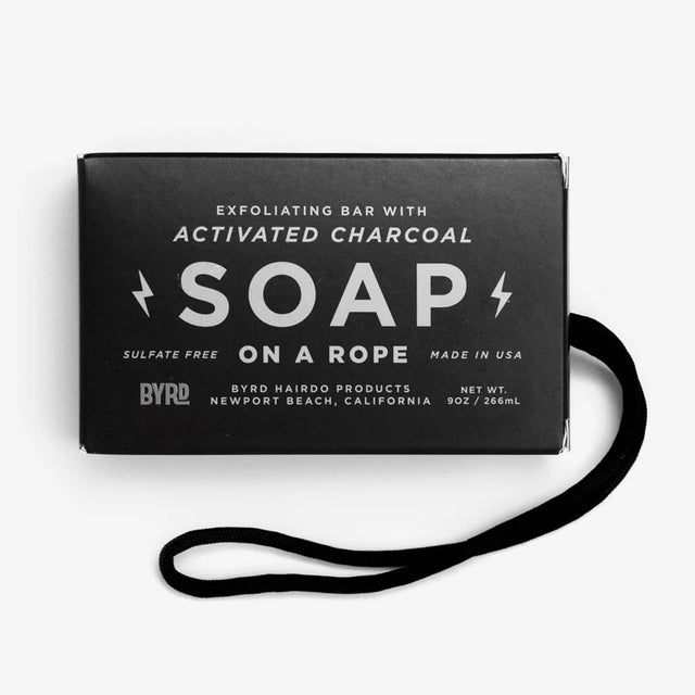 BYRD Activated Charcoal Soap on a Rope
