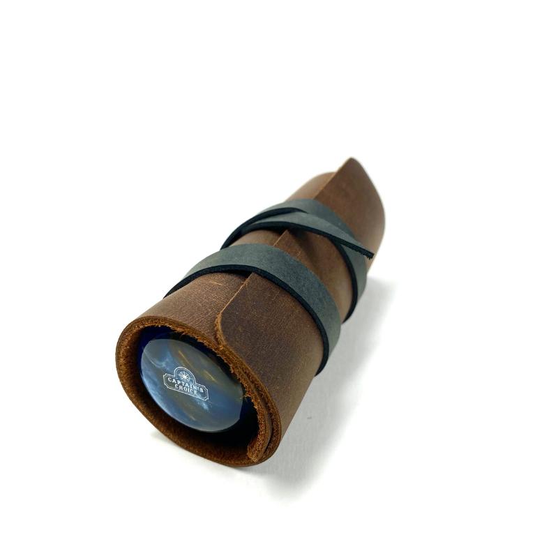 Captain's Choice - Leather Shaving Brush Roll - Brown
