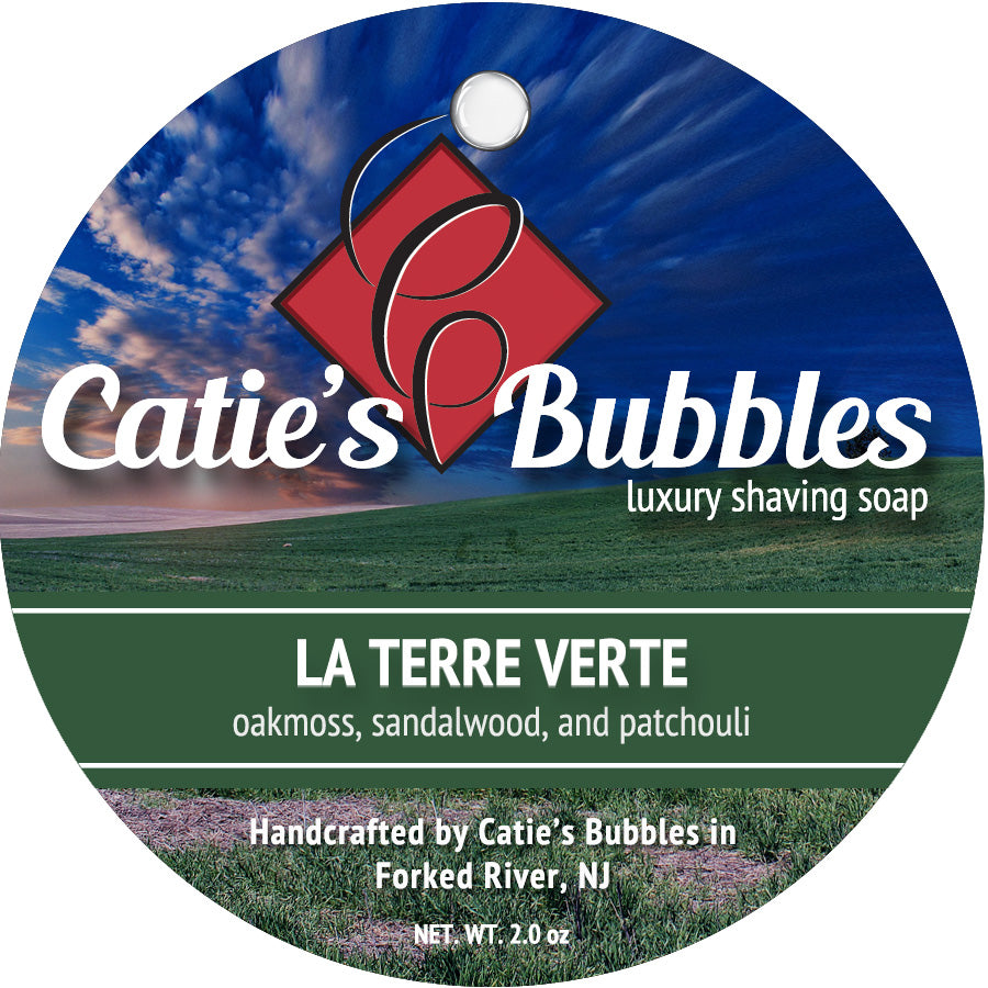 Catie's Bubbles - La Terre Verte - Luxury Shaving Soap - 2oz