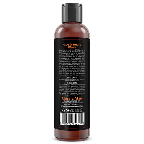 Classic Man Face and Beard Wash - 8oz