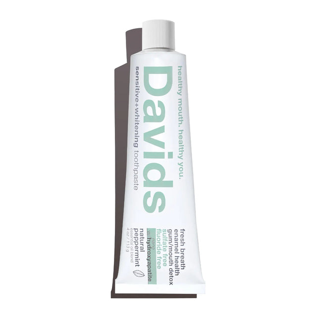Davids Sensitive And Whitening Nano Hydroxyapatite Toothpaste Peppermint 4oz