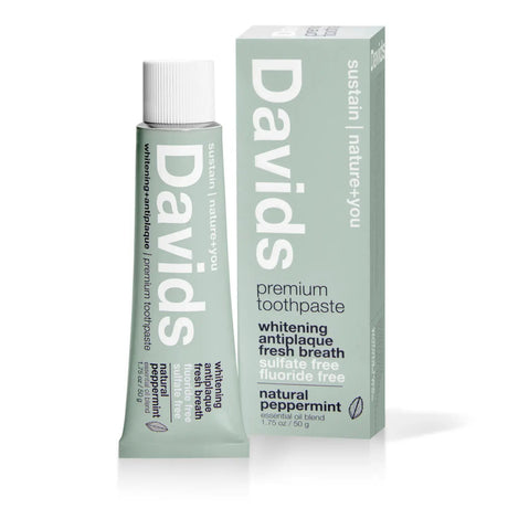 Davids Travel Size Premium Toothpaste / Peppermint 1.75oz
