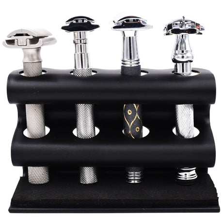 Deluxe Parker Black Razor Stand - Holds 4 Double Edge Safety Razors