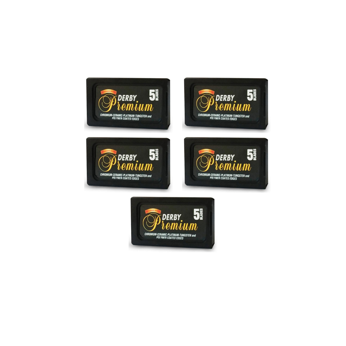 Derby Premium Chromium Platinum Double Edge Razor Blades