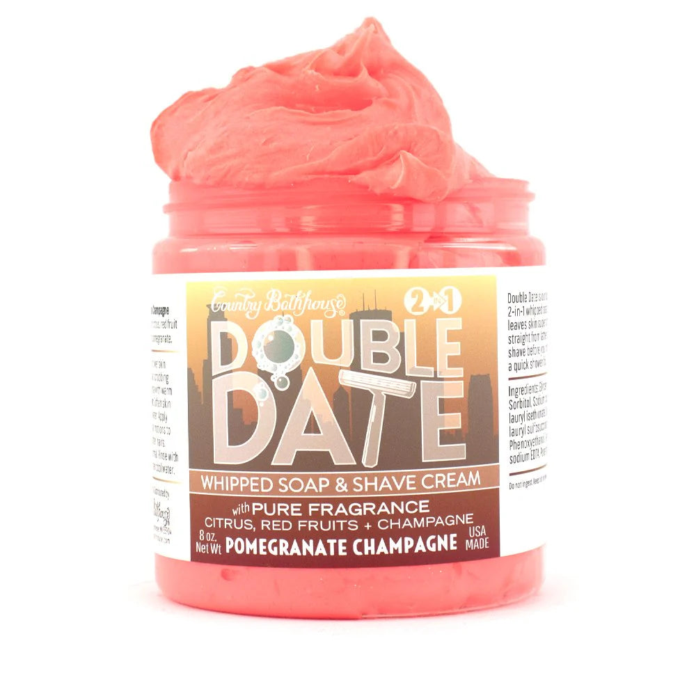 Double Date - Pomegranate Champagne - Whipped Shaving Cream - 8oz