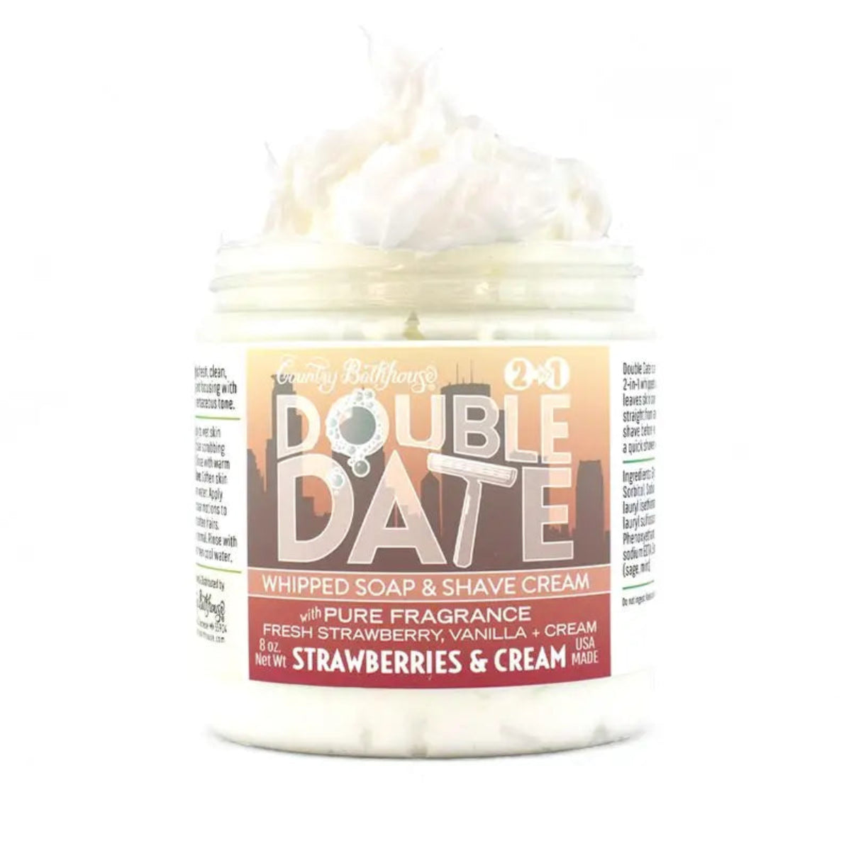 Double Date Strawberries and Cream Whipped Shaving Cream 8oz