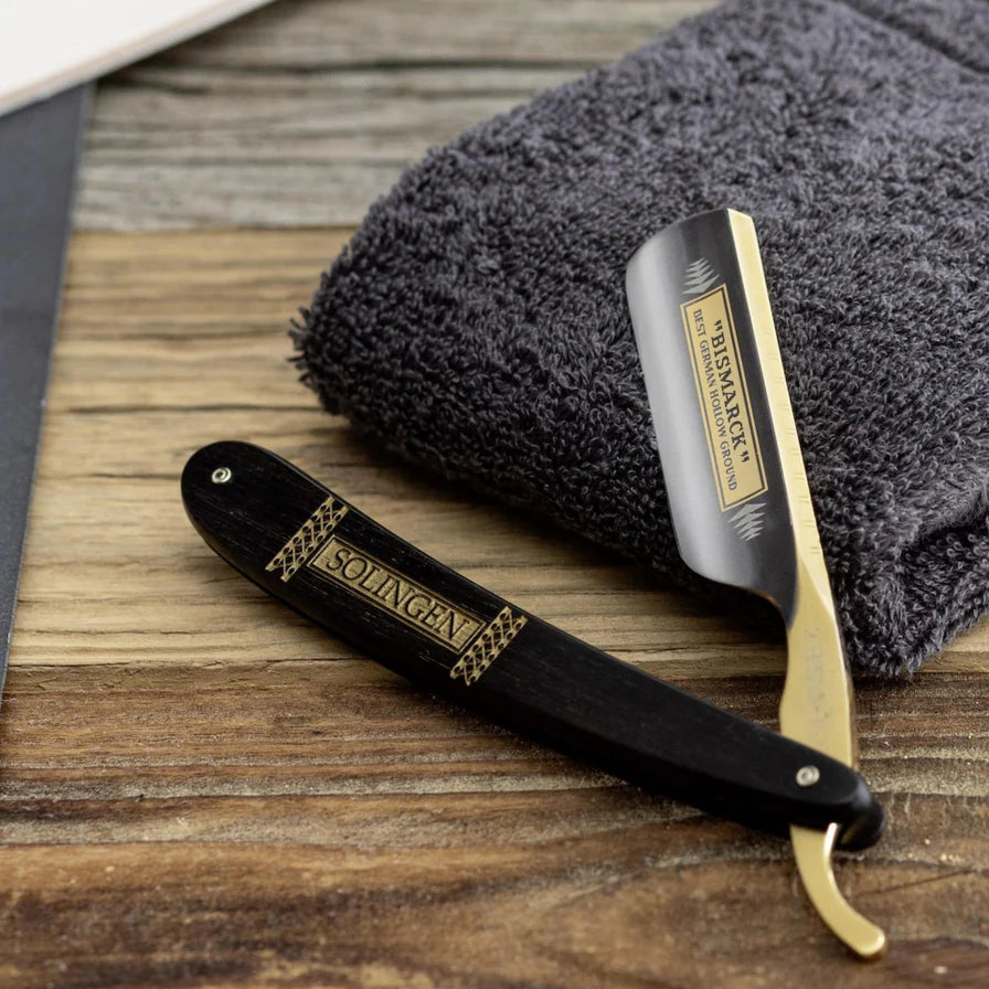 Dovo - Straight Razor - Bismark - Ebony Wood Handle - 6/8