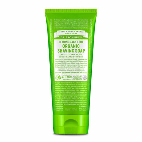 Dr. Bronner's - Lemongrass Lime - Organic Shaving Soap - 7oz