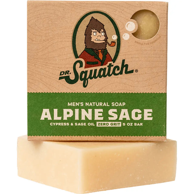 Dr. Squatch Alpine Sage Bar Soap | Refreshing Rugged Clean