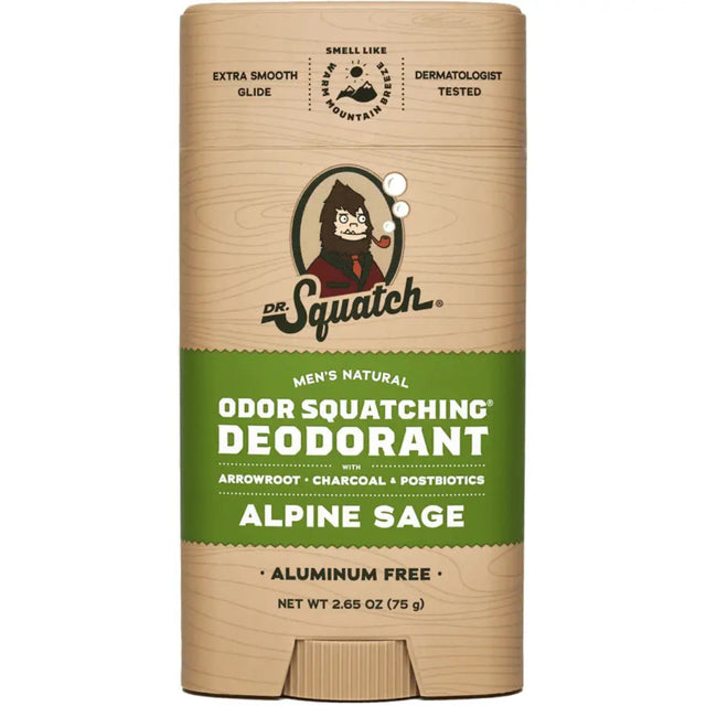 Dr. Squatch Alpine Sage Deodorant | Natural Odor Protection for Men