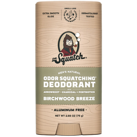 Dr. Squatch Birchwood Breeze Deodorant | Fresh, Woody Natural Protection for Men