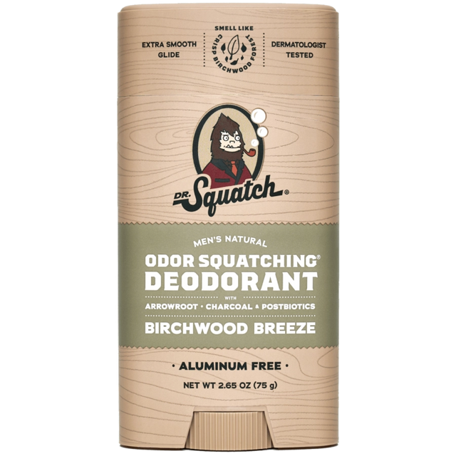 Dr. Squatch Birchwood Breeze Deodorant | Fresh, Woody Natural Protection for Men