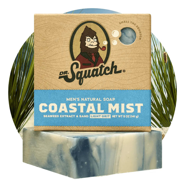 Dr. Squatch Coastal Mist Bar Soap 5oz | Fresh Ocean Clean
