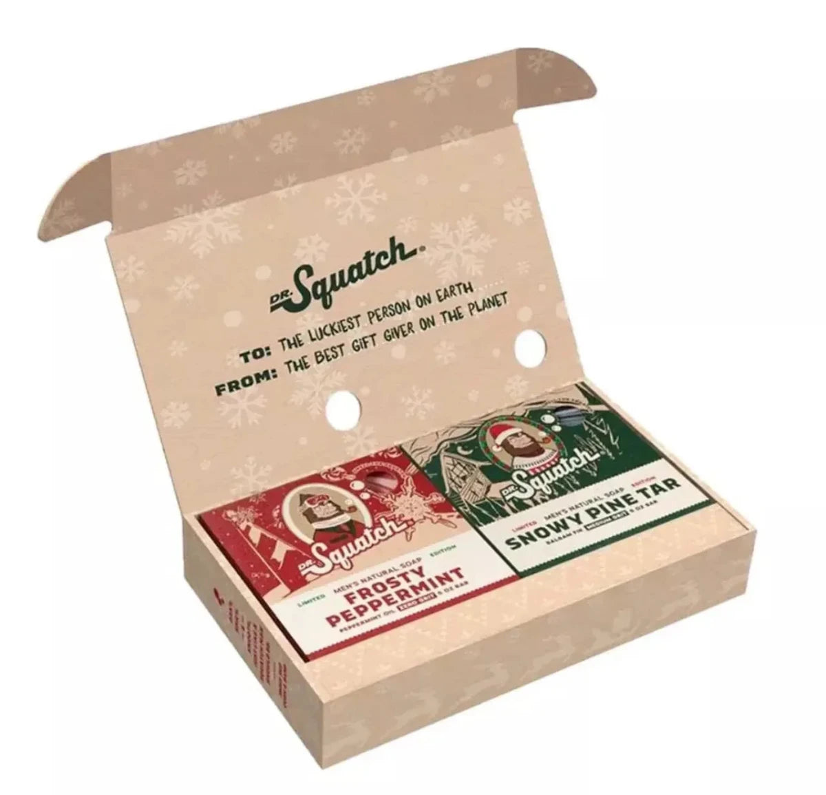 Dr. Squatch Holiday Bundle Peppermint & Pine 2-Pack Bar Soap Set