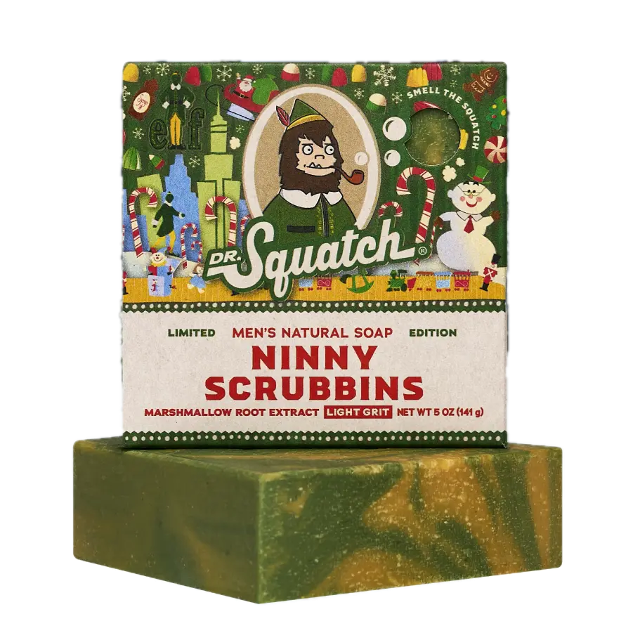 Dr. Squatch Ninny Scrubbins Bar Soap 5oz – Holiday Pine & Spice – The ...